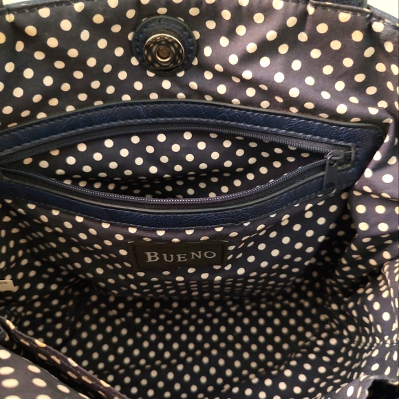 Bueno Straw Purse With Blue Accents - Picture 5 of 7